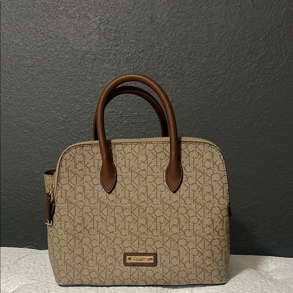 Calvin Klein Brown Monogram Handbag